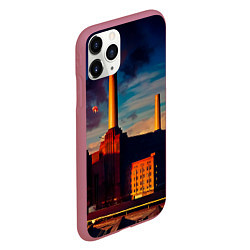 Чехол iPhone 11 Pro матовый Animals - Pink Floyd, цвет: 3D-малиновый — фото 2