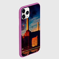 Чехол iPhone 11 Pro матовый Animals - Pink Floyd, цвет: 3D-фиолетовый — фото 2