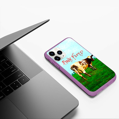 Чехол iPhone 11 Pro матовый Atom Heart Mother - Pink Floyd / 3D-Фиолетовый – фото 3