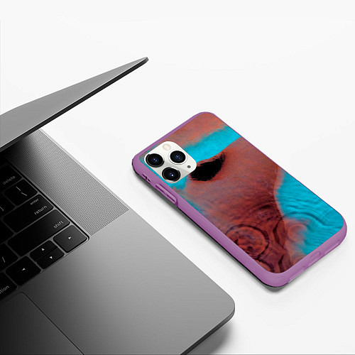 Чехол iPhone 11 Pro матовый Meddle - Pink Floyd / 3D-Фиолетовый – фото 3