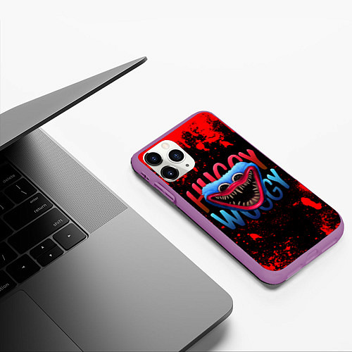 Чехол iPhone 11 Pro матовый ХАГИ ВАГИ POPPY PLAYTIME / 3D-Фиолетовый – фото 3