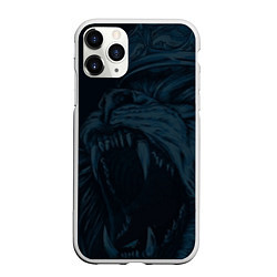 Чехол iPhone 11 Pro матовый Zenit lion dark theme, цвет: 3D-белый