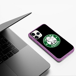 Чехол iPhone 11 Pro матовый ONE-PUNCH MAN OK COFFEE, цвет: 3D-фиолетовый — фото 2