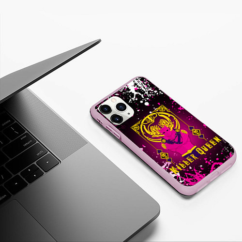 Чехол iPhone 11 Pro матовый JOJO KILLER QUEEN КОРОЛЕВА УБИЙЦА / 3D-Розовый – фото 3