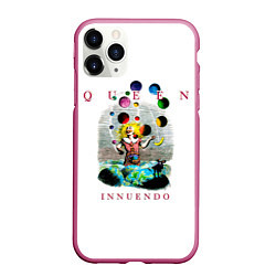 Чехол iPhone 11 Pro матовый Innuendo - Queen, цвет: 3D-малиновый