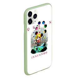 Чехол iPhone 11 Pro матовый Innuendo - Queen, цвет: 3D-салатовый — фото 2