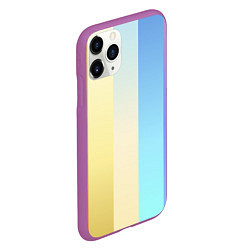 Чехол iPhone 11 Pro матовый Полосатик, цвет: 3D-фиолетовый — фото 2