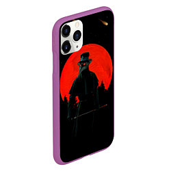 Чехол iPhone 11 Pro матовый Plague doctor ЧУМНОЙ ДОКТОР, цвет: 3D-фиолетовый — фото 2