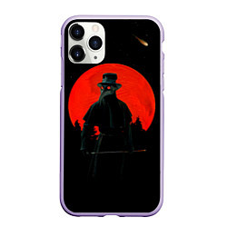 Чехол iPhone 11 Pro матовый Plague doctor ЧУМНОЙ ДОКТОР, цвет: 3D-светло-сиреневый