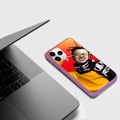 Чехол iPhone 11 Pro матовый Задорный Гонфлад / 3D-Фиолетовый – фото 3