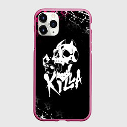 Чехол iPhone 11 Pro матовый JOJO KILLER QUEEN КИЛЛЕР КВИН KILLA ЧЕРЕП, цвет: 3D-малиновый