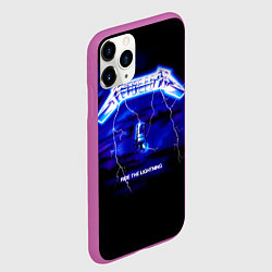 Чехол iPhone 11 Pro матовый Ride the Lightning - Metallica, цвет: 3D-фиолетовый — фото 2