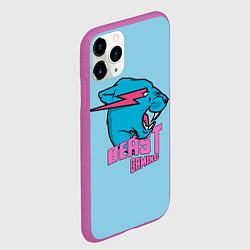Чехол iPhone 11 Pro матовый Mr Beast Gaming Full Print, цвет: 3D-фиолетовый — фото 2