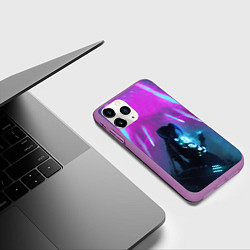 Чехол iPhone 11 Pro матовый LEAGUE OF LEGENDS, ДЖИНКС, цвет: 3D-фиолетовый — фото 2