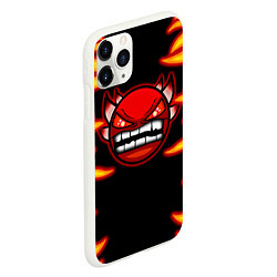 Чехол iPhone 11 Pro матовый Geometry Dash: Smiley Demon, цвет: 3D-белый — фото 2