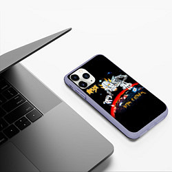 Чехол iPhone 11 Pro матовый Игра с огнём - Ария, цвет: 3D-светло-сиреневый — фото 2