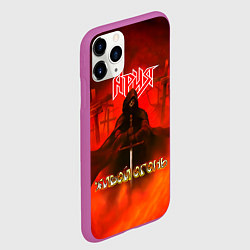 Чехол iPhone 11 Pro матовый Живой огонь - Ария, цвет: 3D-фиолетовый — фото 2