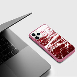 Чехол iPhone 11 Pro матовый CRAZY RED, цвет: 3D-малиновый — фото 2