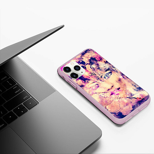 Чехол iPhone 11 Pro матовый LADY ABSTRACT / 3D-Розовый – фото 3