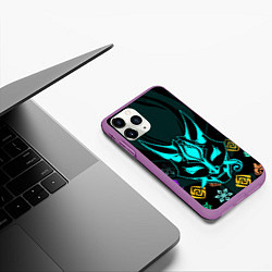 Чехол iPhone 11 Pro матовый GENSHIN IMPACT ГЕНШИН ИМПАКТ СЯО МАСКА, цвет: 3D-фиолетовый — фото 2