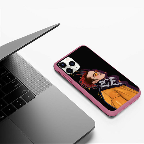 Чехол iPhone 11 Pro матовый Gone Fludd on style / 3D-Малиновый – фото 3