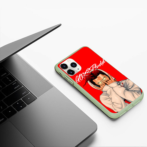 Чехол iPhone 11 Pro матовый Gone Fludd from Hell / 3D-Салатовый – фото 3