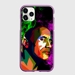 Чехол iPhone 11 Pro матовый Дуэйн Джонсон АРТ Скала, цвет: 3D-фиолетовый