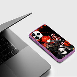 Чехол iPhone 11 Pro матовый GENSHIN IMPACT ДИЛЮК DILUC, цвет: 3D-фиолетовый — фото 2