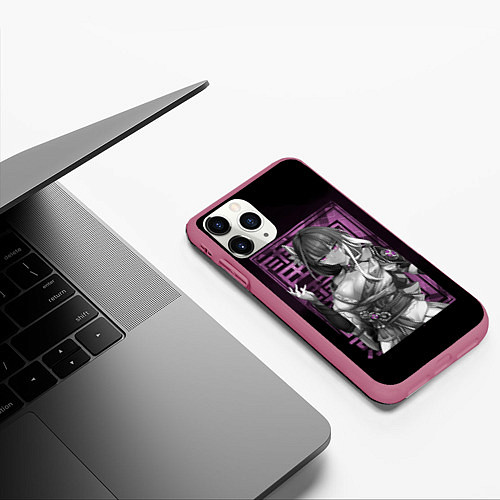 Чехол iPhone 11 Pro матовый Сегун Райдэн Эи Bad girl / 3D-Малиновый – фото 3