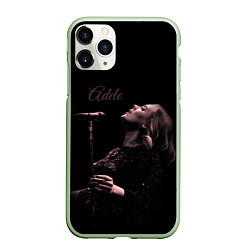 Чехол iPhone 11 Pro матовый Песнь Адель, цвет: 3D-салатовый
