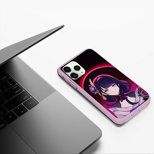 Чехол iPhone 11 Pro матовый СЁГУН РАЙДЕН БААЛ / 3D-Розовый – фото 3