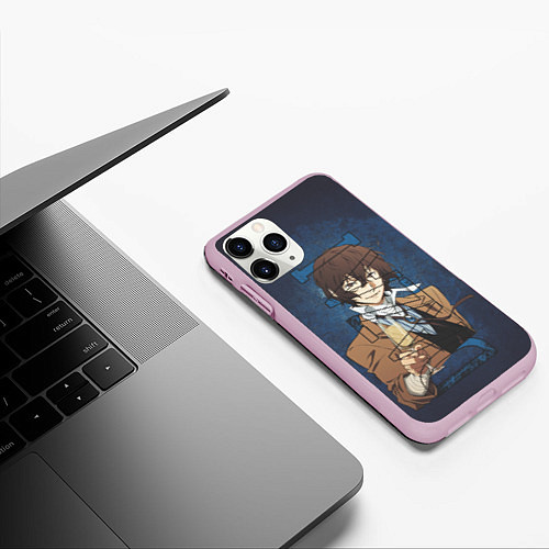 Чехол iPhone 11 Pro матовый Дазай Осаму Dazai Osamu bungou stray dogs / 3D-Розовый – фото 3