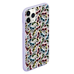 Чехол iPhone 11 Pro матовый Модные Собачки, цвет: 3D-светло-сиреневый — фото 2