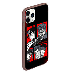 Чехол iPhone 11 Pro матовый JOJO BIZARRE ADVENTURE ДЖОДЖО АРТ, цвет: 3D-коричневый — фото 2