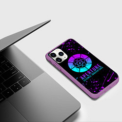 Чехол iPhone 11 Pro матовый PORTAL NEON ПОРТАЛ НЕОН, цвет: 3D-фиолетовый — фото 2