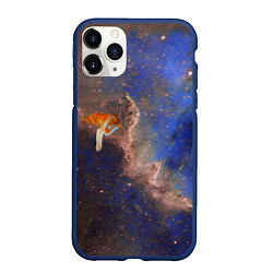 Чехол iPhone 11 Pro матовый Cosmic animal, цвет: 3D-тёмно-синий