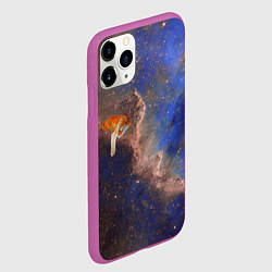 Чехол iPhone 11 Pro матовый Cosmic animal, цвет: 3D-фиолетовый — фото 2