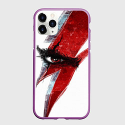 Чехол iPhone 11 Pro матовый ГЛАЗ КРАТОСА, БОГ ВОЙНЫ GOD OF WAR, цвет: 3D-фиолетовый