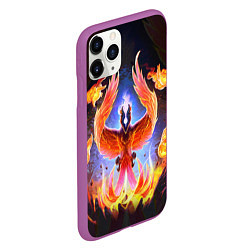 Чехол iPhone 11 Pro матовый DOTA 2 ФЕНИКС, цвет: 3D-фиолетовый — фото 2