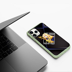 Чехол iPhone 11 Pro матовый Мастера меча онлайн, Алиса Цуберг, цвет: 3D-салатовый — фото 2