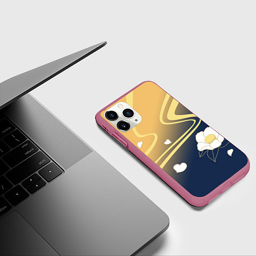 Чехол iPhone 11 Pro матовый КОСТЮМ АЯКИ КАМИСАТО / 3D-Малиновый – фото 3