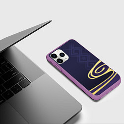 Чехол iPhone 11 Pro матовый КОСТЮМ КАМИСАТО АЯКИ, цвет: 3D-фиолетовый — фото 2