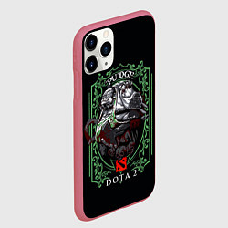 Чехол iPhone 11 Pro матовый ДОТА 2 ПУДЖ, цвет: 3D-малиновый — фото 2