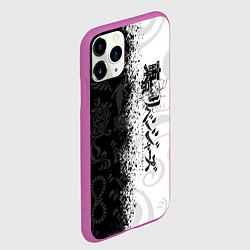 Чехол iPhone 11 Pro матовый ТОКИЙСКИЕ МСТИТЕЛИ ЛОГО ЧЁРНО БЕЛОЕ, цвет: 3D-фиолетовый — фото 2