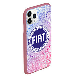 Чехол iPhone 11 Pro матовый FIAT BIG LOGO, цвет: 3D-малиновый — фото 2