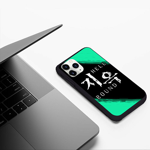 Чехол iPhone 11 Pro матовый HELLBOUND - Краска / 3D-Черный – фото 3