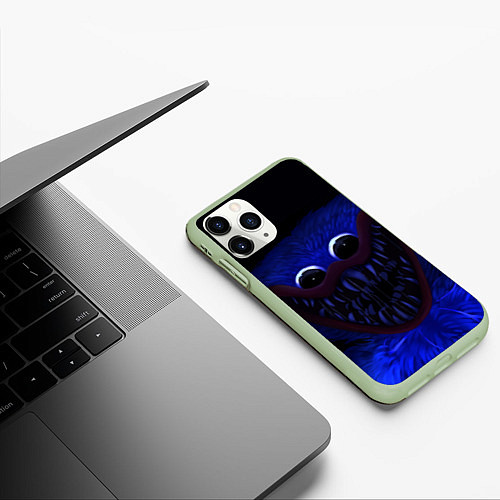 Чехол iPhone 11 Pro матовый BLUE MONSTER POPPY / 3D-Салатовый – фото 3