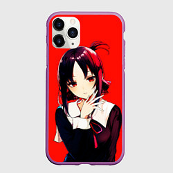 Чехол iPhone 11 Pro матовый Просто Кагуя в любви как на войне, цвет: 3D-фиолетовый