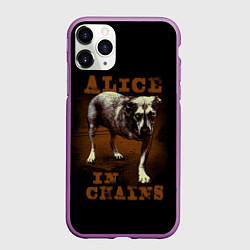 Чехол iPhone 11 Pro матовый Alice in chains Dog, цвет: 3D-фиолетовый