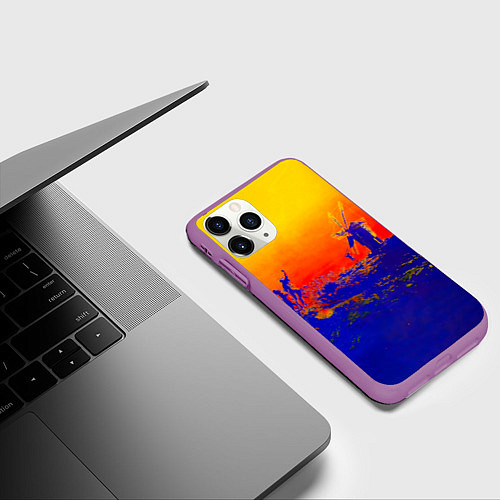Чехол iPhone 11 Pro матовый Music from the Film More - Pink Floyd / 3D-Фиолетовый – фото 3